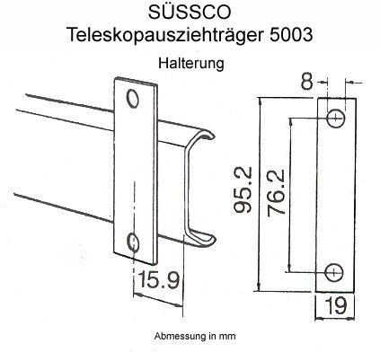 Süssco GmbH & Co. KG Regalsysteme Teleskopschiene 5003 02